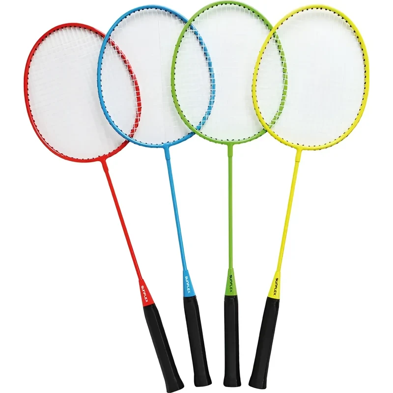 Badmintonset 8tlg. - Schläger, Bälle, Netz mit Pfosten und Tasche, für den In- und Outdoorbereich
