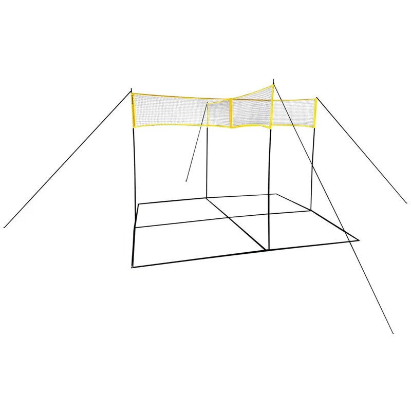 Volleyballnetz (mobiles Volleyball-Spielfeld) - höhenverstellbar mit Tasche, Aufbauanleitung und Spielregeln