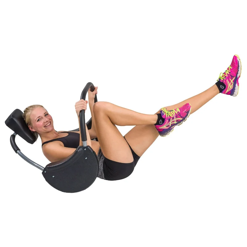 Bauchtrainer / Bauch-Abroller verstellbare Kopfstütze, Seitenplatten, ergonomisch, Rücken und Nacken entlastend