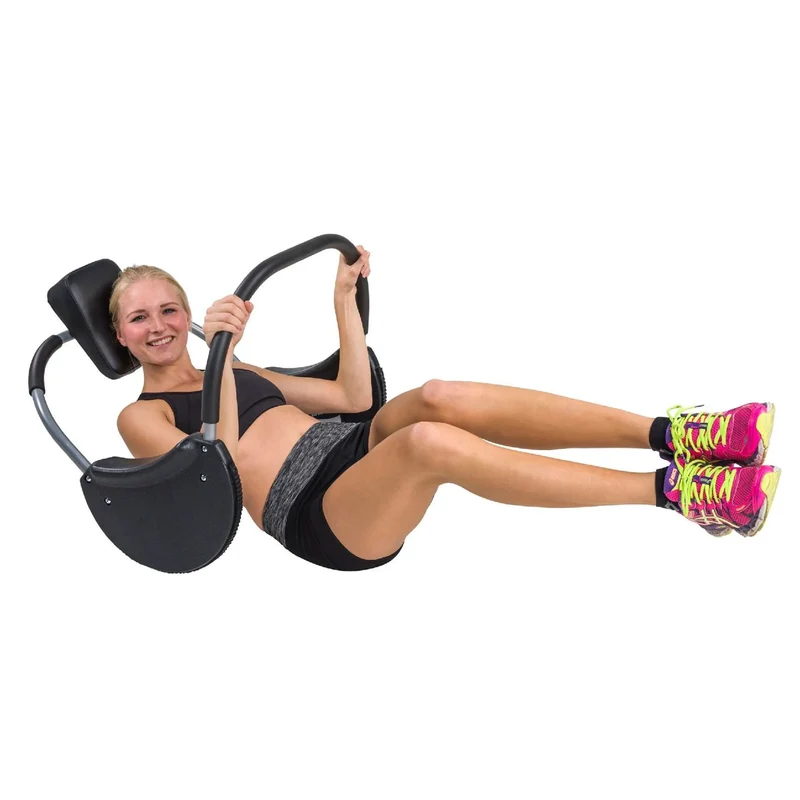 Bauchtrainer / Bauch-Abroller verstellbare Kopfstütze, Seitenplatten, ergonomisch, Rücken und Nacken entlastend
