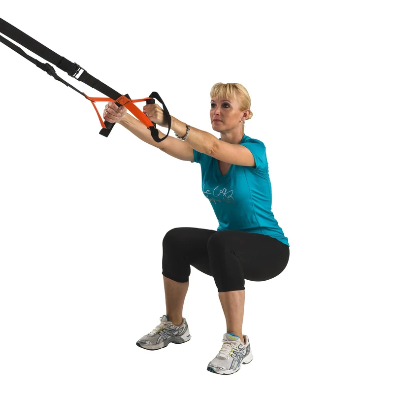 Suspension-Trainer mit Tragetasche und Trainingsplan, rutschfeste Griffe, gesundes Ganzkörpertraining