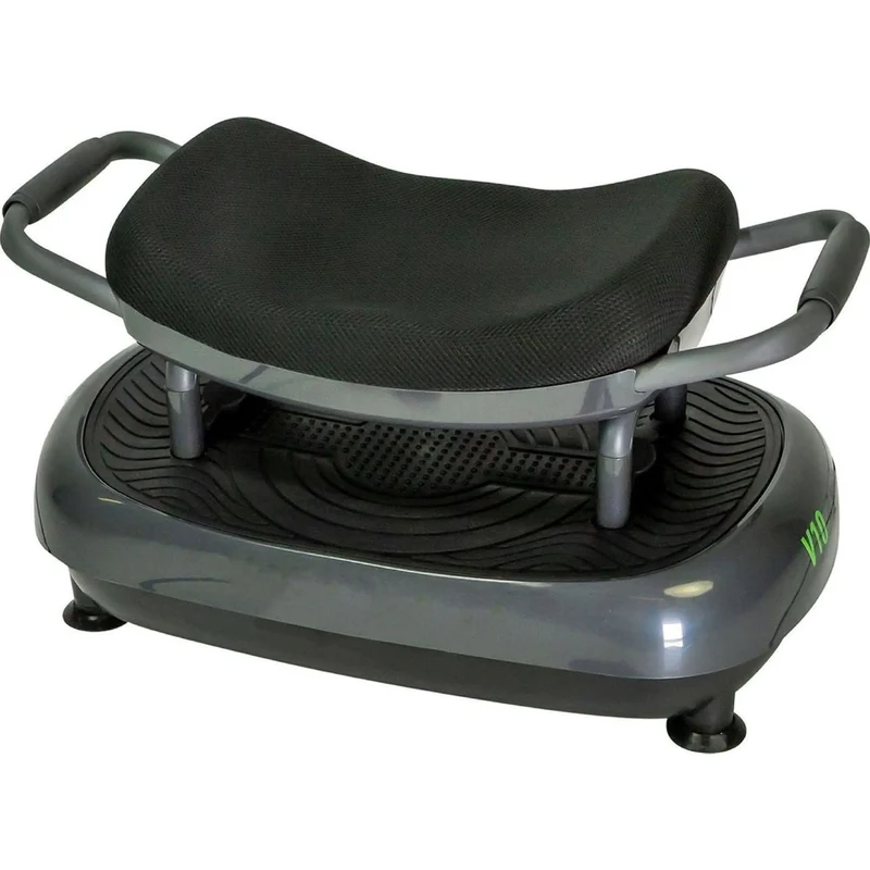 Fitness Vibrationsplatte Muskelaufbau und Fettverbrennung, schwarz-grau, ganz ohne aktive Bewegung, bis 150 kg