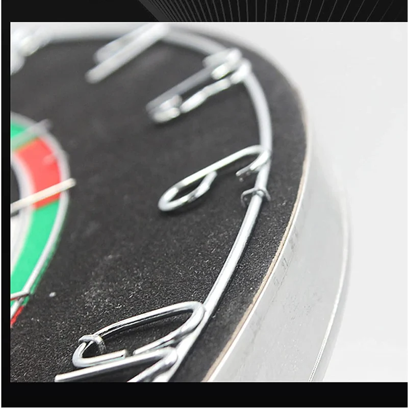 Dartscheibe Deluxe, mit 6 Dartpfeilen, beidseitig beflockt, dünne Drähte, Ring Zielscheibe