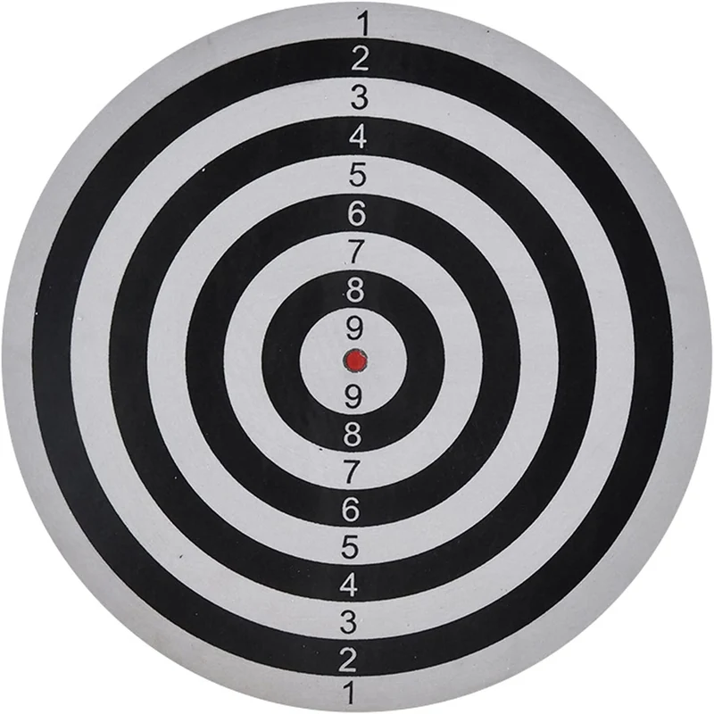 Dartscheibe Deluxe, mit 6 Dartpfeilen, beidseitig beflockt, dünne Drähte, Ring Zielscheibe
