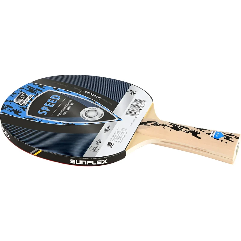 Deluxe Tischtennisschläger, zugelassener ITTF-Wettkampf-Schläger, 1,5mm Schwamm, hochwertig verarbeitet, Griffstückverzierungen