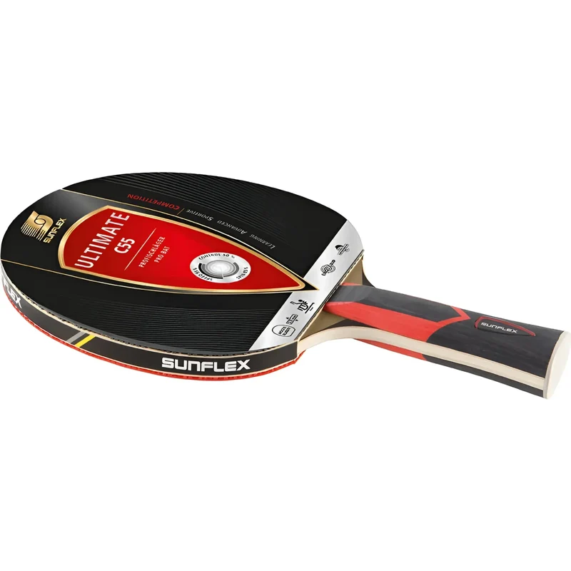 Profi Tischtennisschläger, ITTF-Zulassung, sieben Furniere mit hochwertigem Tischtennisschlägerholz, 2,0mm Schwamm