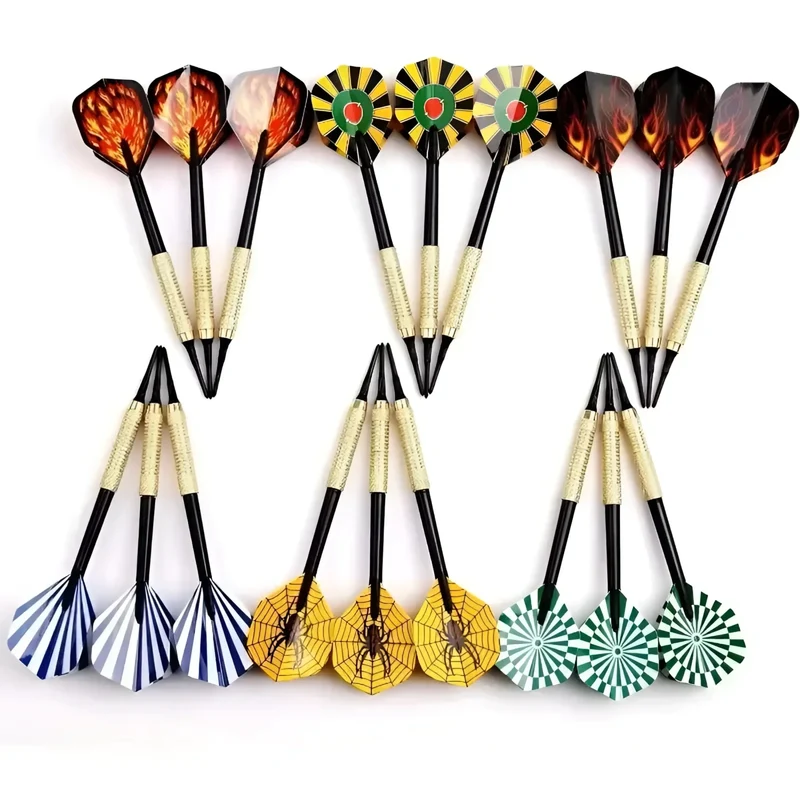 Profi Dartpfeile Metallspitze 15 St., Steel-Darts, Gewicht 18 Gramm, perfekter Schwerpunkt für optimale Würfe, rutschfest