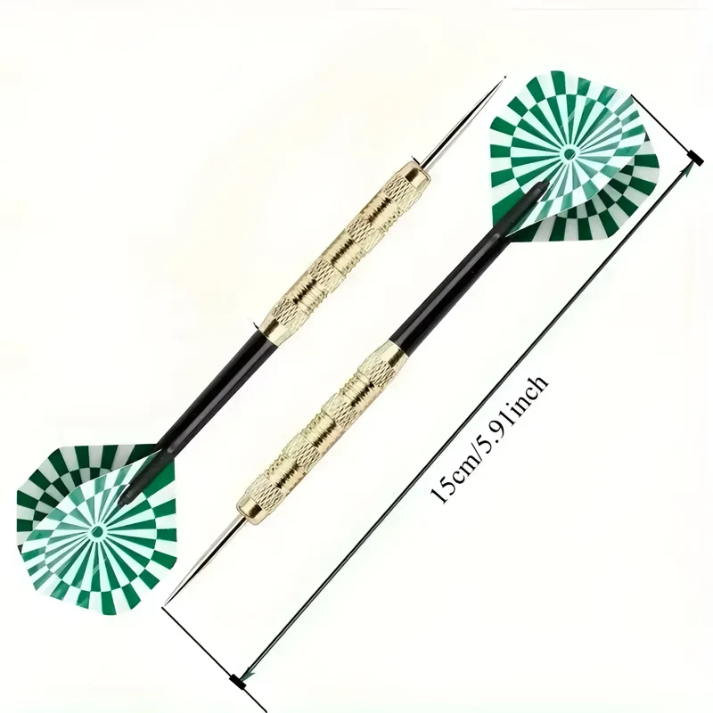 Profi Dartpfeile Metallspitze 15 St., Steel-Darts, Gewicht 18 Gramm, perfekter Schwerpunkt für optimale Würfe, rutschfest