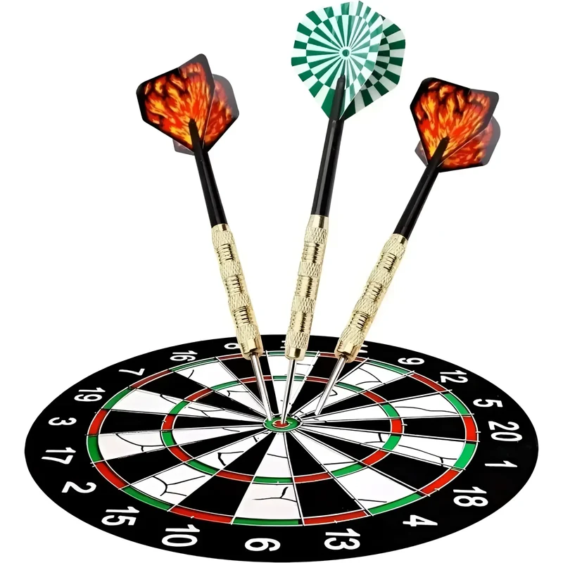 Profi Dartpfeile Metallspitze 15 St., Steel-Darts, Gewicht 18 Gramm, perfekter Schwerpunkt für optimale Würfe, rutschfest