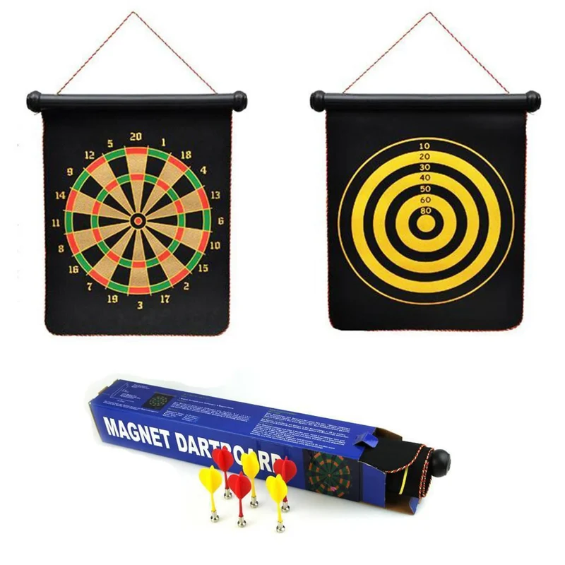 Dartscheiben-Set, Aufrollfunktion - Magnetisch, inklusive 6 Magnetpfeile