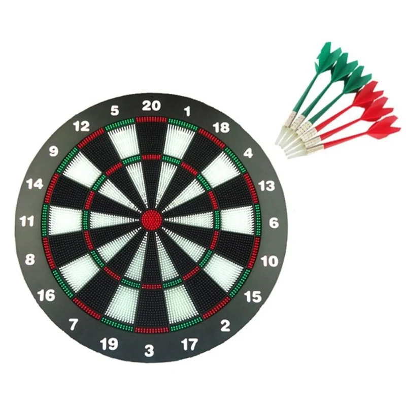 Safety Dartscheibe - inklusive 6 Dartpfeile, zum Aufstellen und Aufhängen geeignet