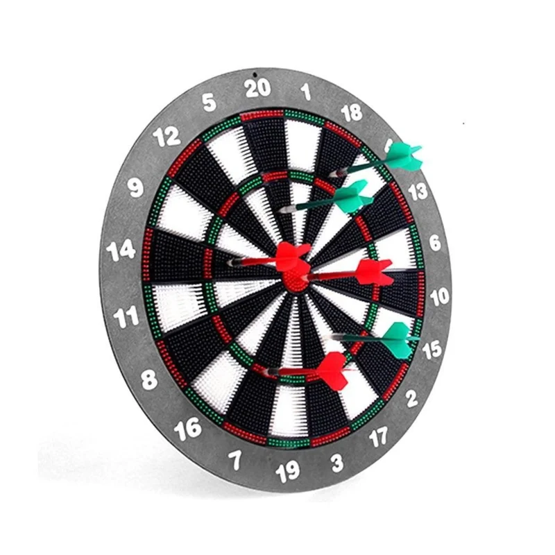 Safety Dartscheibe - inklusive 6 Dartpfeile, zum Aufstellen und Aufhängen geeignet
