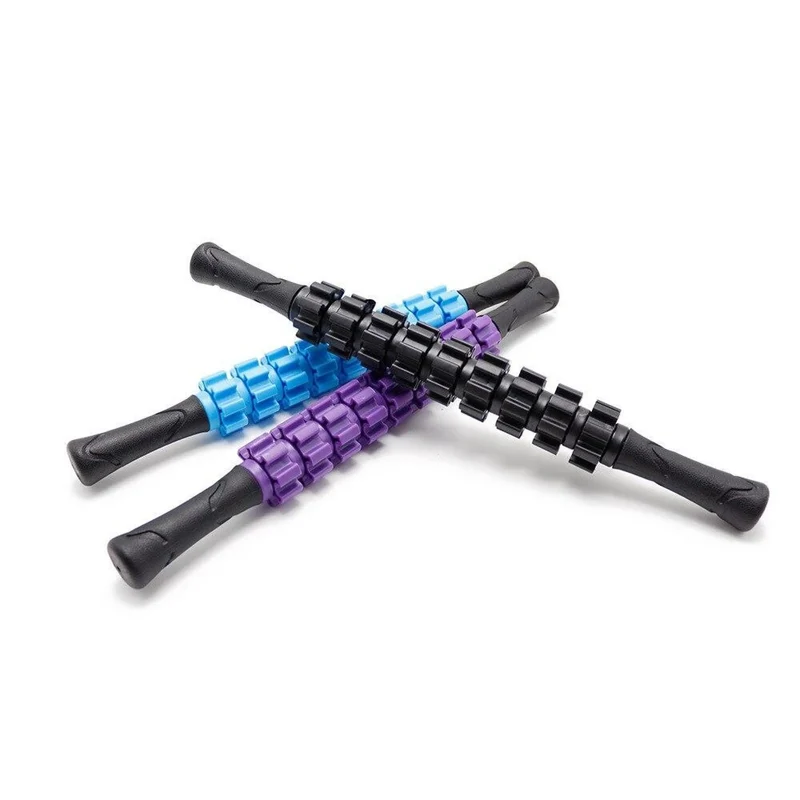 Faszienstick, Stimulation durch geriffeltes Muster, komfortable Muskelerholung, ergonomische Gummigriffe