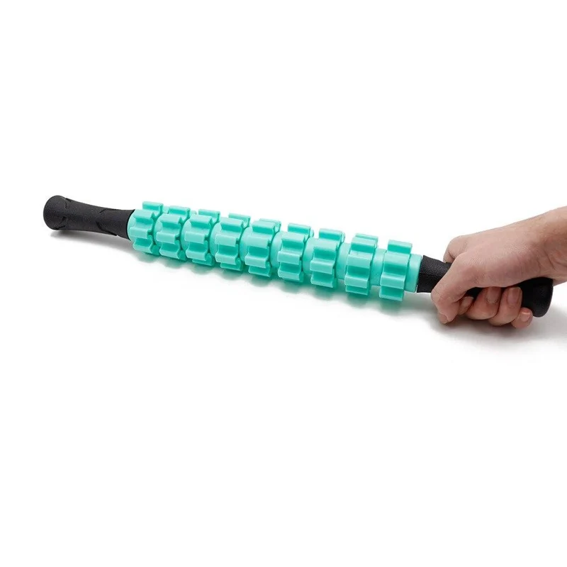 Faszienstick, Stimulation durch geriffeltes Muster, komfortable Muskelerholung, ergonomische Gummigriffe