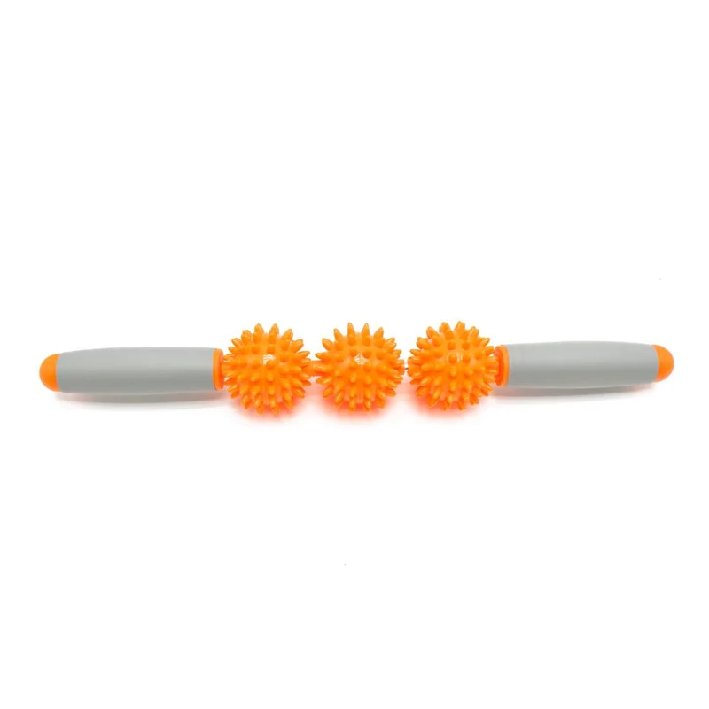 Igel Massagestick, mit 3 oder 5 Massagebällen, ergonomischer Grip, verstärkter Stahlkern