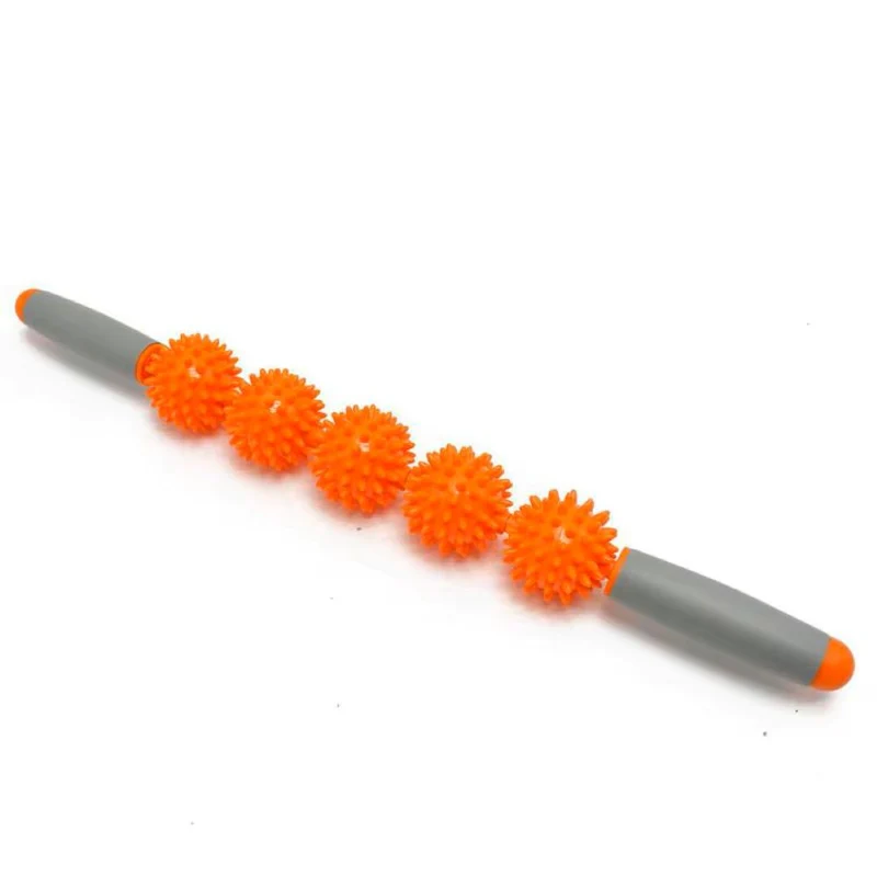 Igel Massagestick, mit 3 oder 5 Massagebällen, ergonomischer Grip, verstärkter Stahlkern