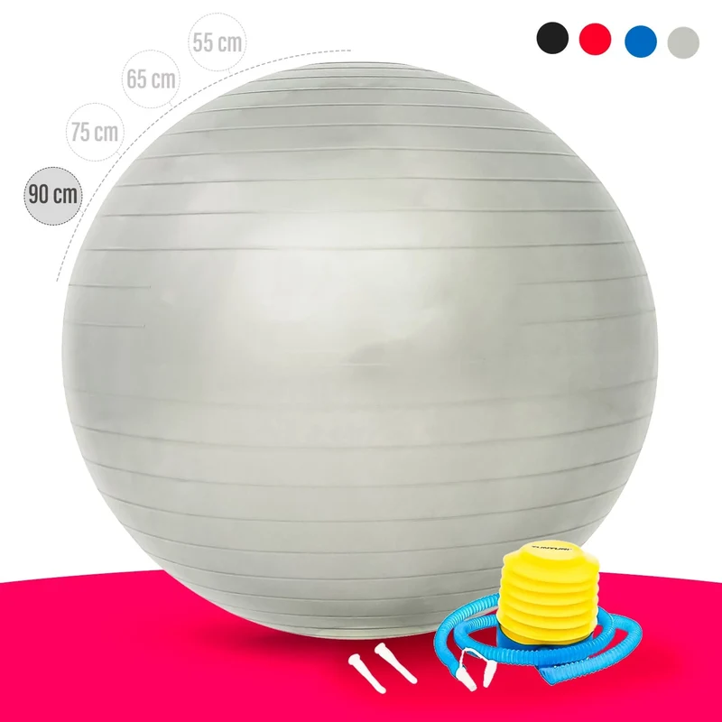 Gymnastik-Ball, besonders strapazierfähig und reißfest, inklusive Fußpumpe