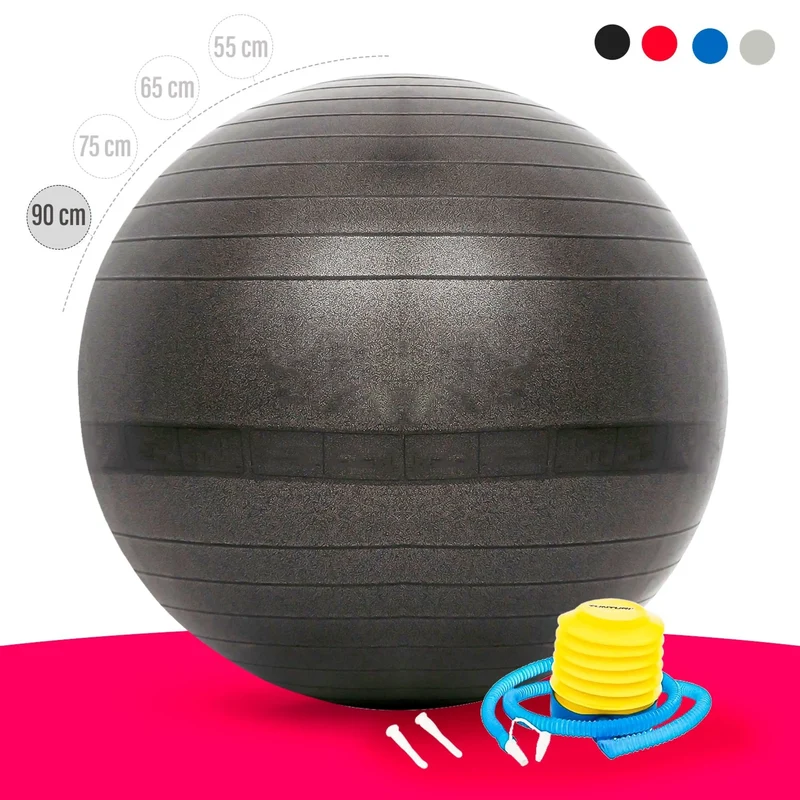 Gymnastik-Ball, besonders strapazierfähig und reißfest, inklusive Fußpumpe
