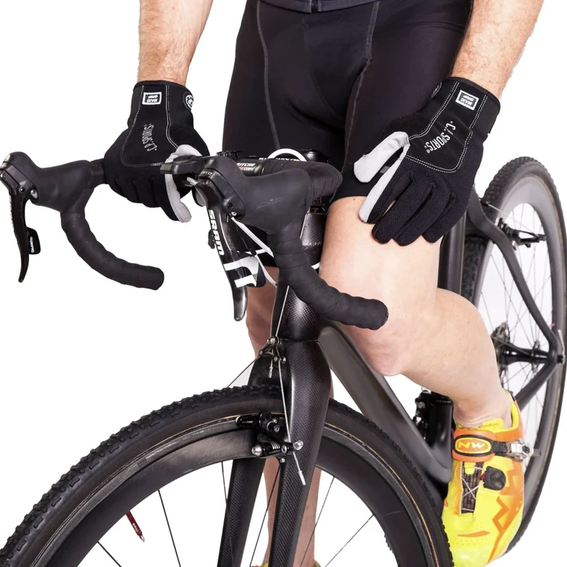 Fahrradhandschuhe, atmungsaktiv, flexibler Klettverschluss, Spezialnoppen für guten Griff