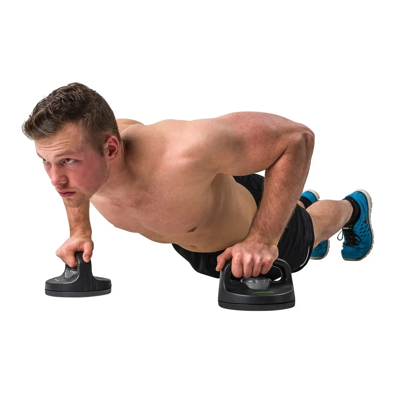 Push-up Bar, Liegestützgriffe, mit Rotation und Fixierung für besseren Halt, kompakt und leicht