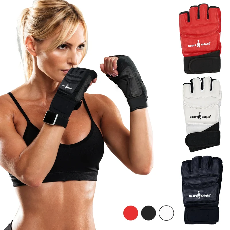 Boxhandschuhe MMA, optimale Bewegungsfreiheit, gepolstert, lange Bandage und verstellbarer Klettverschluss
