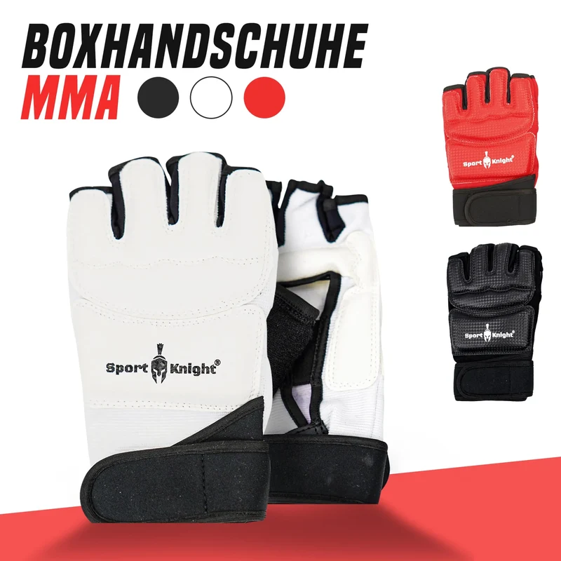 Boxhandschuhe MMA, optimale Bewegungsfreiheit, gepolstert, lange Bandage und verstellbarer Klettverschluss