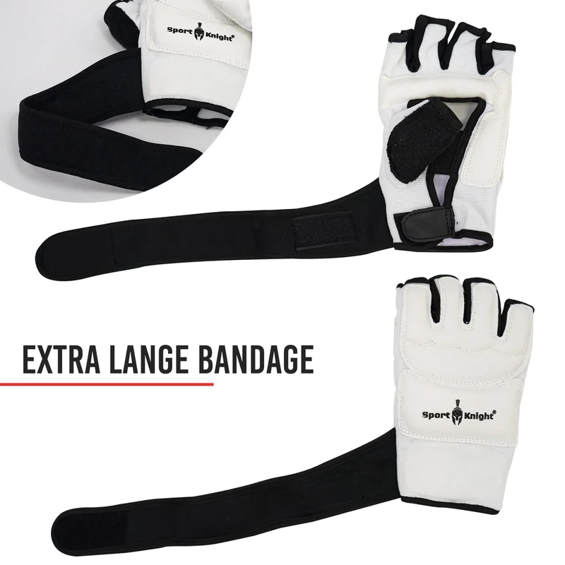 Boxhandschuhe MMA, optimale Bewegungsfreiheit, gepolstert, lange Bandage und verstellbarer Klettverschluss