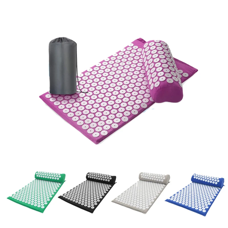Akupressurmatte, mit Kissen und Tragetasche, waschbar