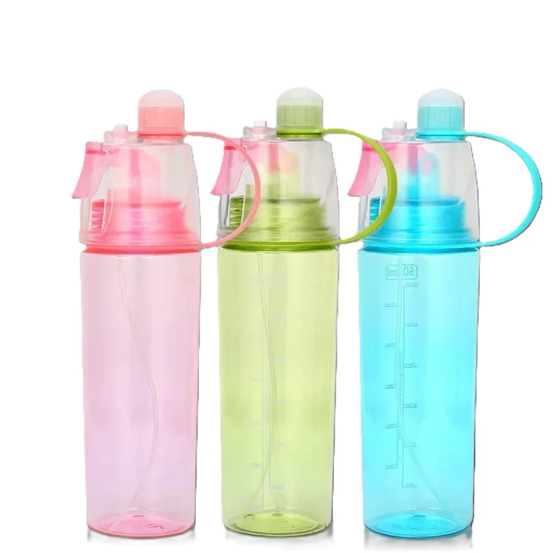 Wasserflasche/shaker 600ml (sprüheffekt), mit Skalierung, mit extra dichtem Verschluss