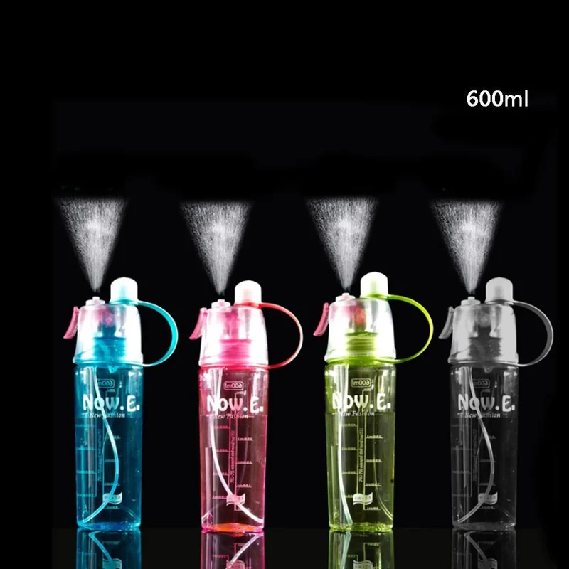 Wasserflasche/shaker 600ml (sprüheffekt), mit Skalierung, mit extra dichtem Verschluss