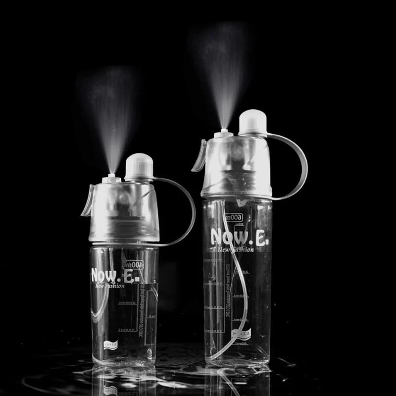 Wasserflasche/shaker 600ml (sprüheffekt), mit Skalierung, mit extra dichtem Verschluss
