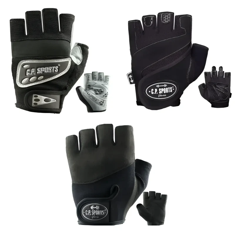Unisex Fitness Handschuhe Verschiedene Varianten, flexibler Klettverschluss, verstärkte Handflächen, mit Grip-Protektoren