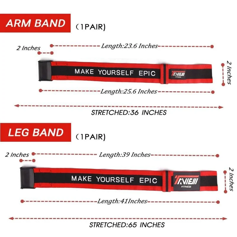 Okklusionsbänder, BFR-Bänder mit Schnellverschluss-Schnalle, komfortreich, auch als Ganzkörper-Set