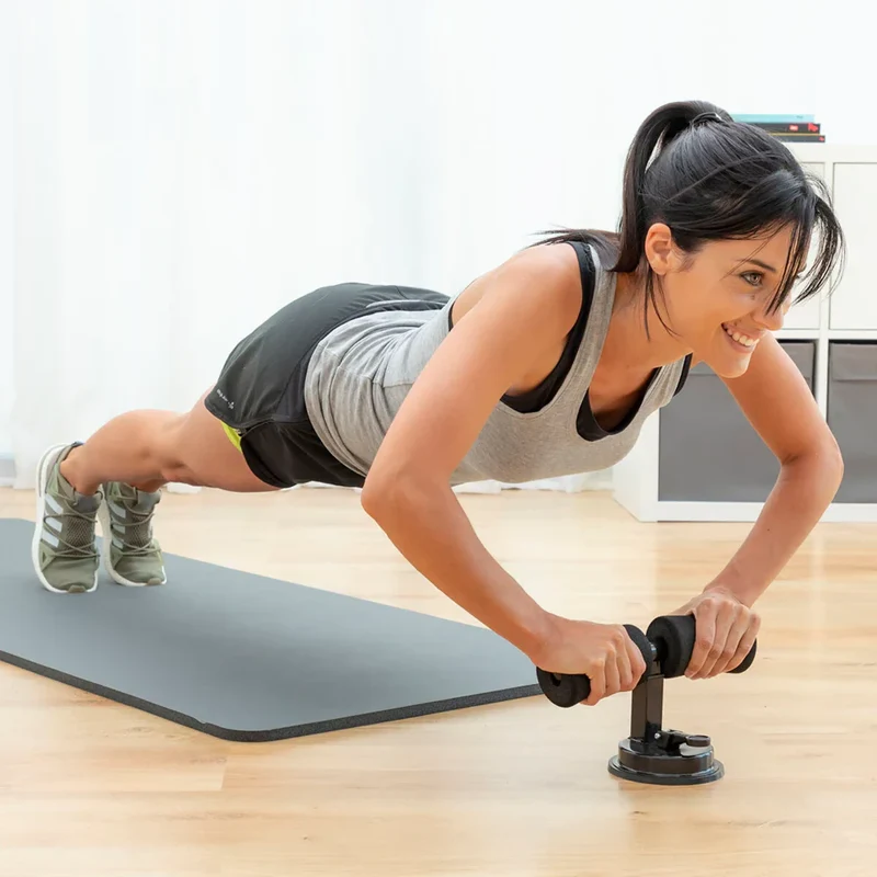 Fitness Sit-Up Bar, 3-stufige verstellbare Höhe, doppelter Saugnapf, flexibel einsetzbar