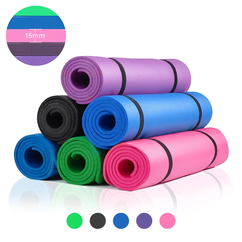 Gymnastikmatte, Yoga-Matte Extra Dick 10mm / 15mm, besonders gelenkschonend, rutschfest und strapazierfähig