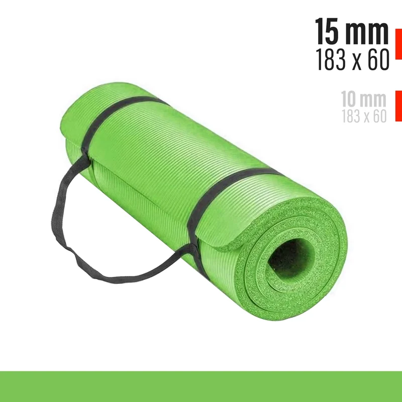 Gymnastikmatte, Yoga-Matte Extra Dick 10mm / 15mm, besonders gelenkschonend, rutschfest und strapazierfähig
