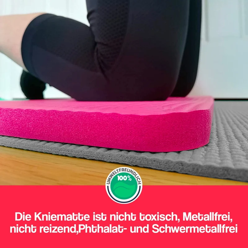 Kniematte (1,5cm Hoch), extra dick und komfortreich, mit Anti-Rutsch-Effekt, elastisch und widerstandsfähig