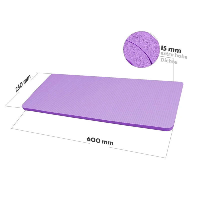 Kniematte (1,5cm Hoch), extra dick und komfortreich, mit Anti-Rutsch-Effekt, elastisch und widerstandsfähig