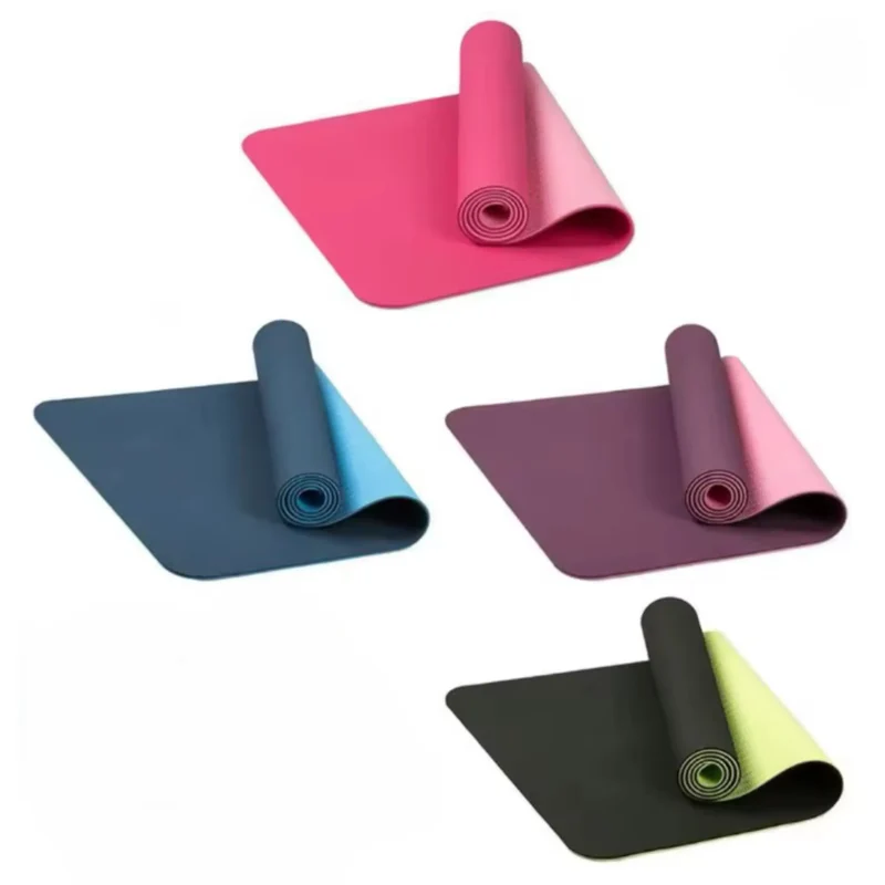 Yoga-Matte mit Tragegurt, 183 x 61 cm rutschfest und strapazierfähig, gelenkschonend