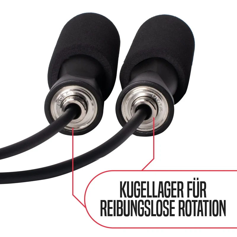 Springseil Schaumstoff, Länge 273cm, verstellbares Springseil, komfortable Griffe
