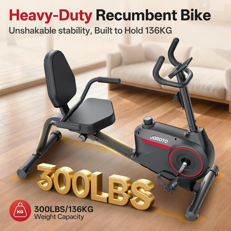 JOROTO JH30 Magnetischer Liege-Heimtrainer mit verstellbarem Sitz & LCD-Monitor