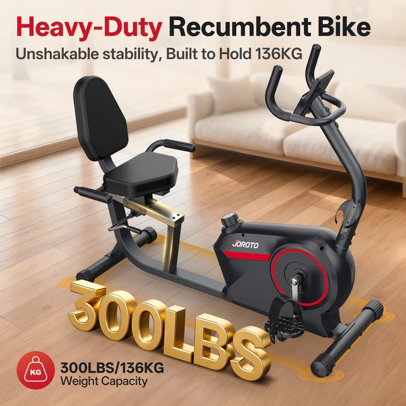 JOROTO JH30PRO Smart Liege-Heimtrainer Hintergrundbeleuchtetes LCD 16-stufiger Magnetwiderstand