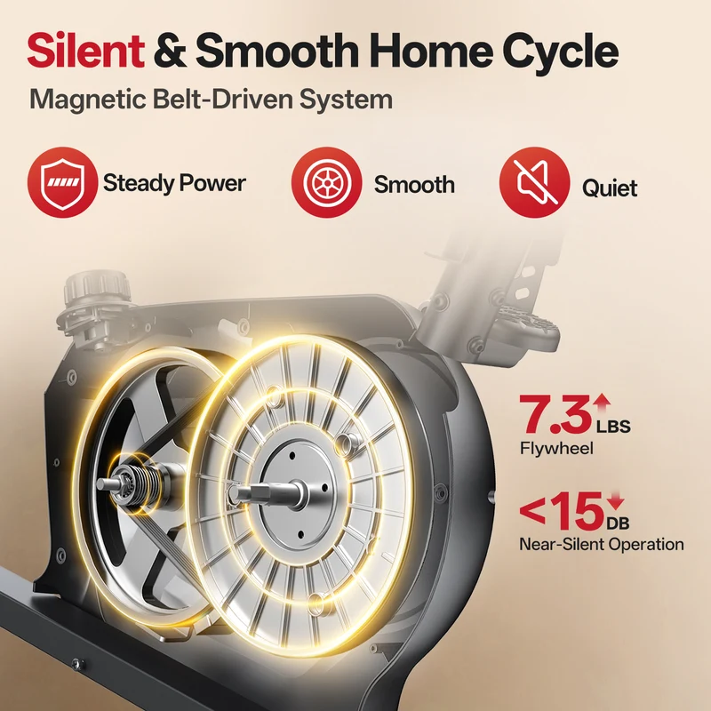 JOROTO JH30PRO Smart Liege-Heimtrainer Hintergrundbeleuchtetes LCD 16-stufiger Magnetwiderstand