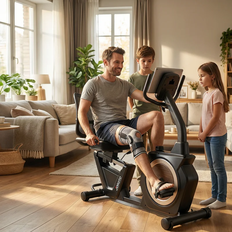 JOROTO JH50 Liege-Ergometer – Magnetwiderstand, 16 Stufen, 180 kg Tragkraft