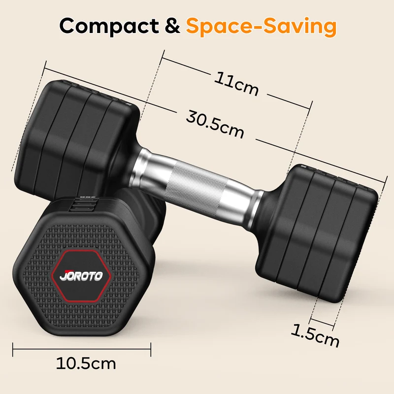 JOROTO KT10 Smart 2–5 kg verstellbares Kurzhantel-Set