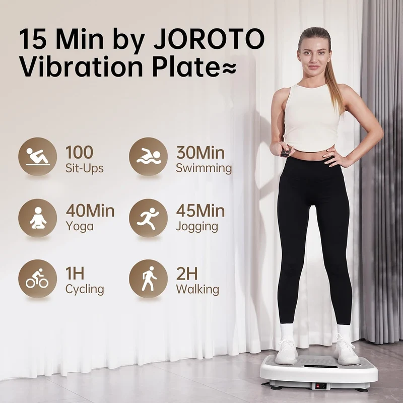 JOROTO JV35 Ganzkörper-Vibrationsplatte mit Zugseilen