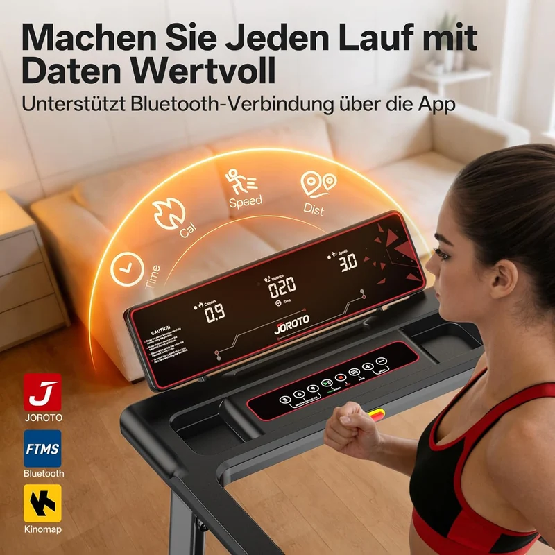 JOROTO F20PRO Klapp-Laufband – 2,5-PS-Leisemotor mit 8 % Steigung, 1–12 km/h & LED-Display