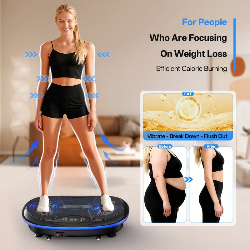 JOROTO JV80 4D Vibrationsplatte – Triple-Motor-Ganzkörpertraining mit App & LCD