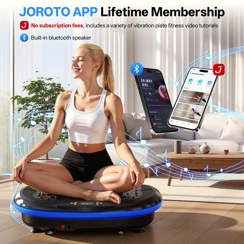 JOROTO JV80 4D Vibrationsplatte – Triple-Motor-Ganzkörpertraining mit App & LCD