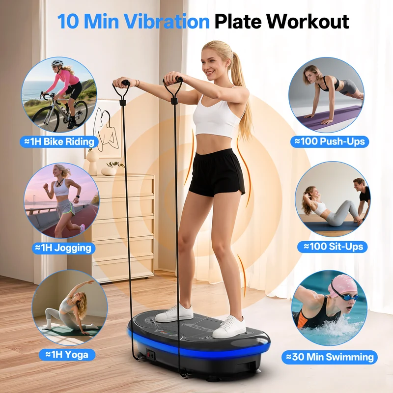 JOROTO JV80 4D Vibrationsplatte – Triple-Motor-Ganzkörpertraining mit App & LCD